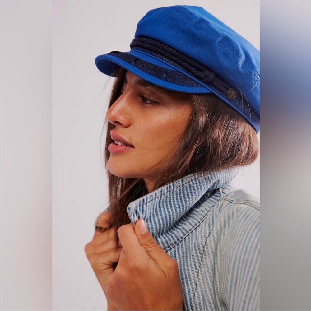 1507. Free People Mossant: Yacht Club Marine Lieutenant Hat - Picture 3 of 10